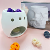 White Skull Wax Melt Burners