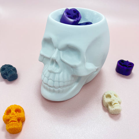 White Skull Wax Melt Burners